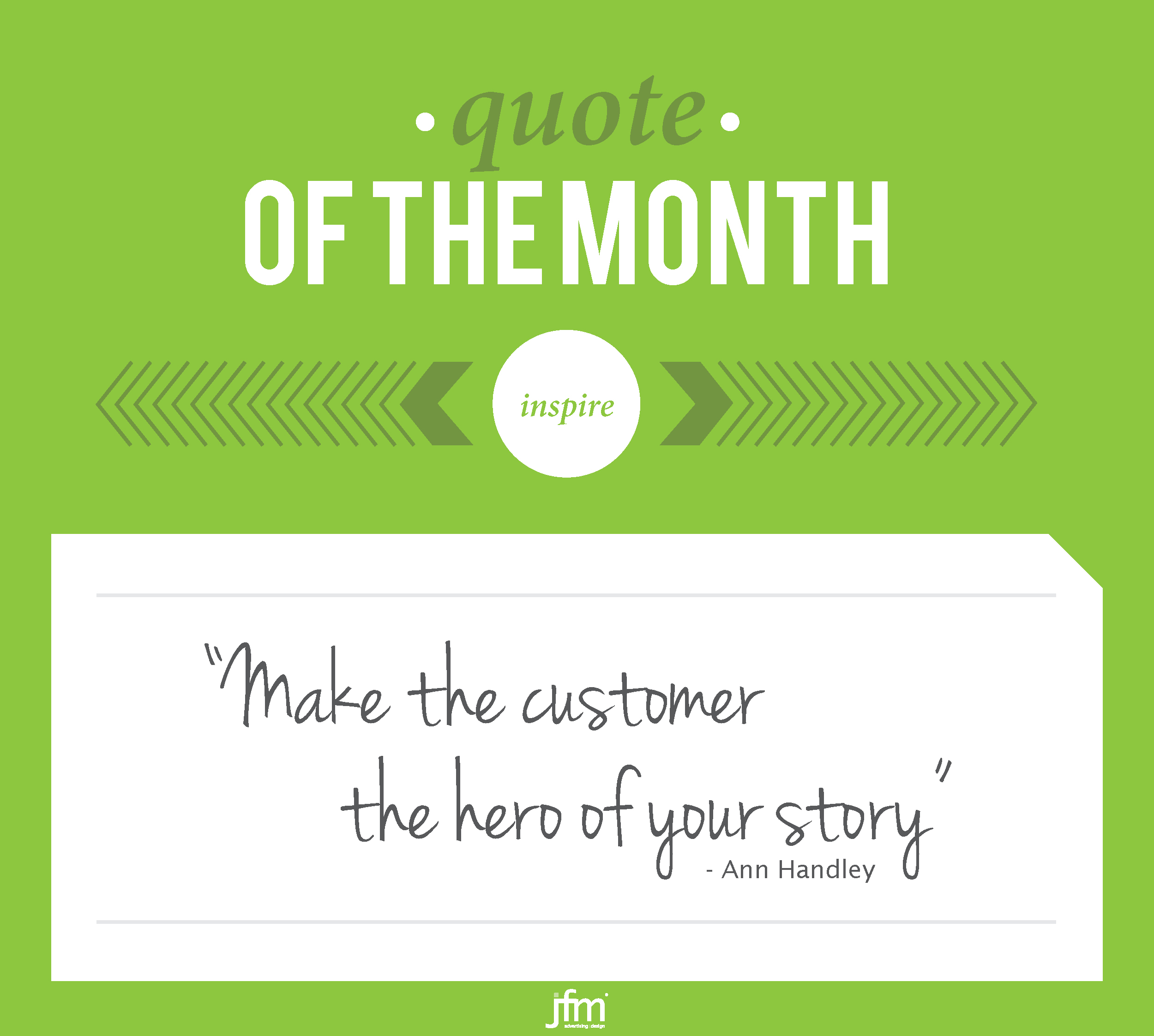 JFM JANUARY NEWSLETTER - Quote of the Month | JFM Advertising & Design