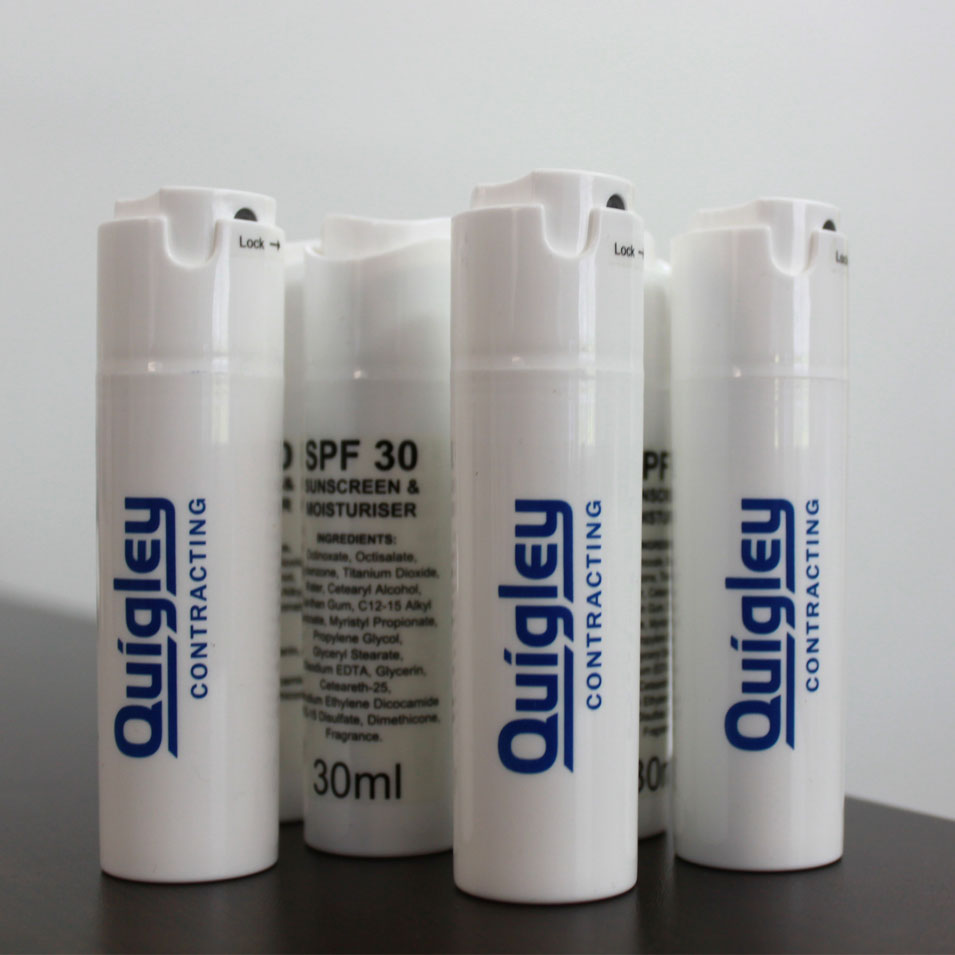 JFM Marketing + Design | Promotional Items - Quigley Contracting Sunscreen